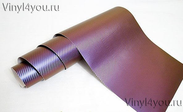 Пленка Карбон хамелеон 3D Voguard фиолетовый