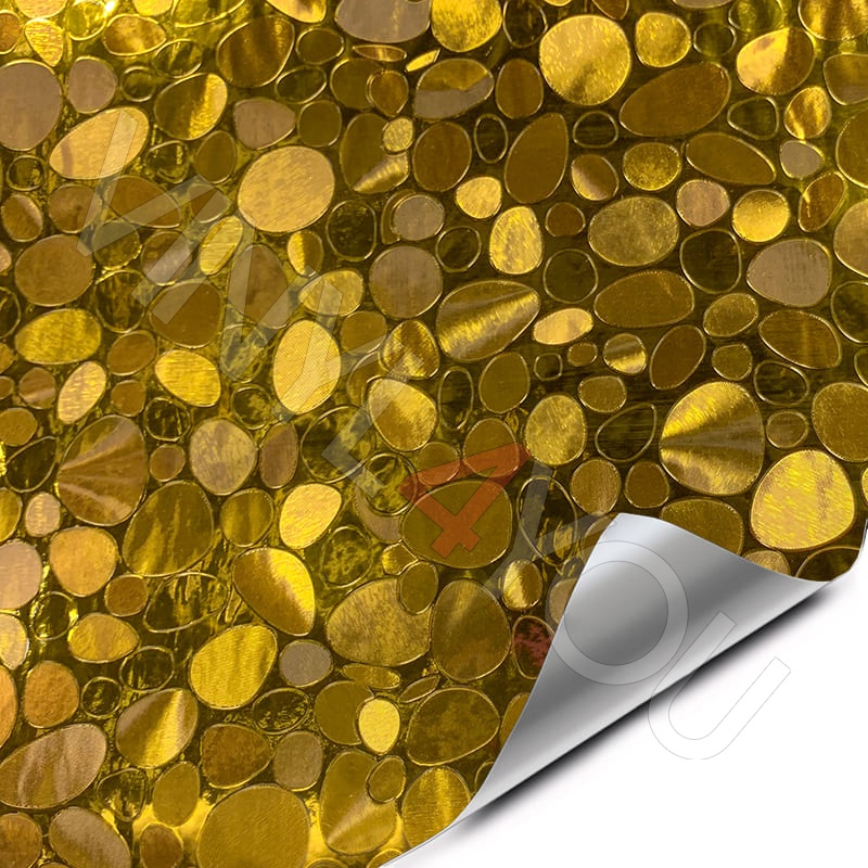 Пленка декоративная с эффектом Лепестков хром золото