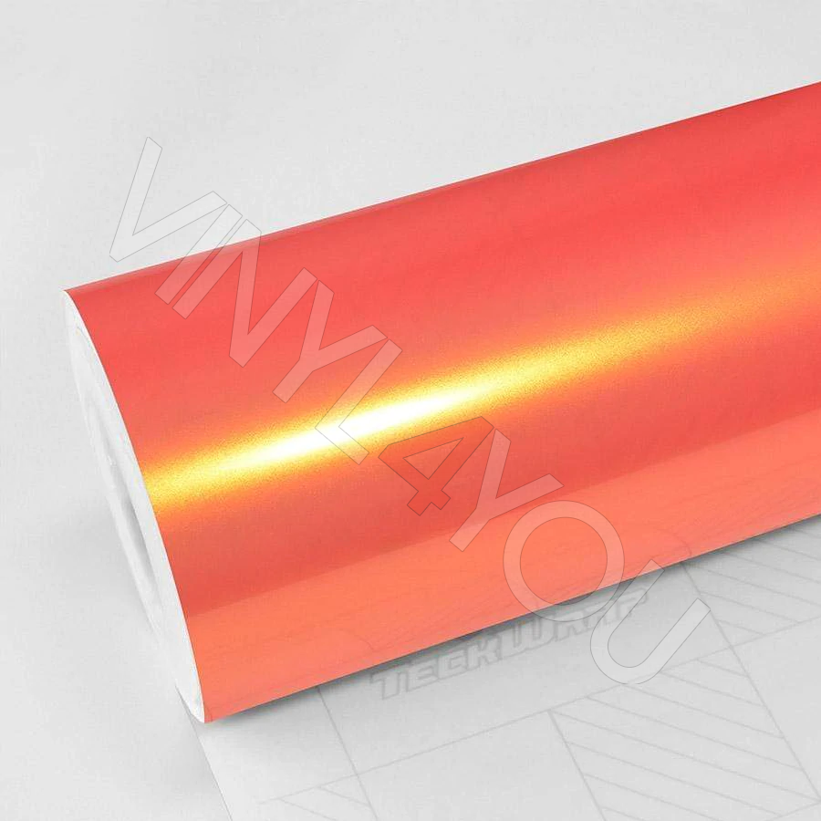Пленка суперглянец металлик оранжевый TeckWrap - Coral peach - RB08-HD
