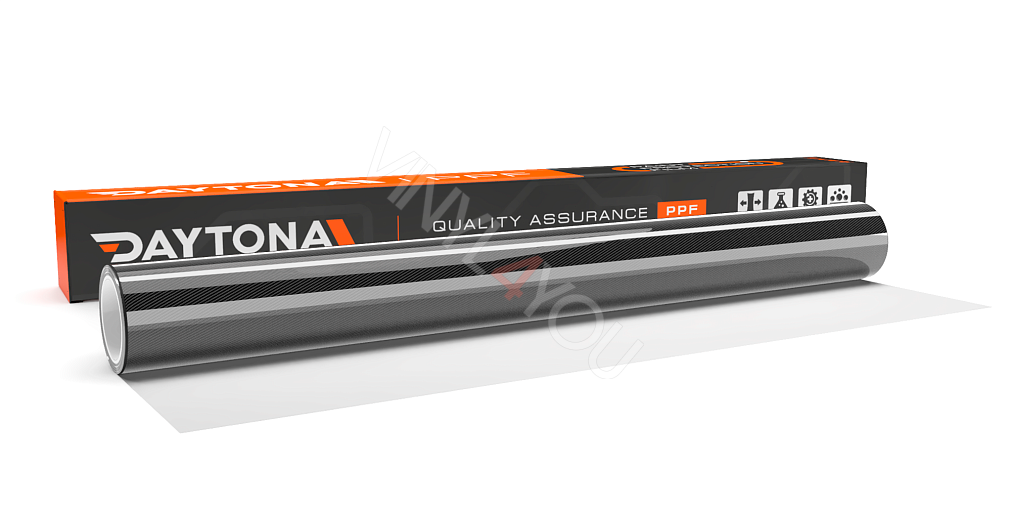 Глянцевая полиуретановая пленка Черный Карбон DAYTONA PPF S200 Carbon Fiber