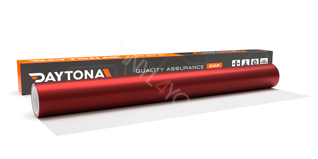 Матовая полиуретановая пленка Темно-красная DAYTONA PPF S200 Matte Romani Red