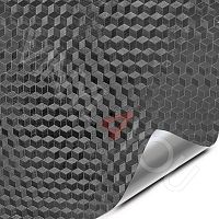 Пленка декоративная объемный 3D куб черная