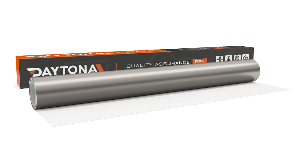 Глянцевая полиуретановая пленка Алюминиевый Серый DAYTONA PPF S200 Liquid Aluminum Mercury 