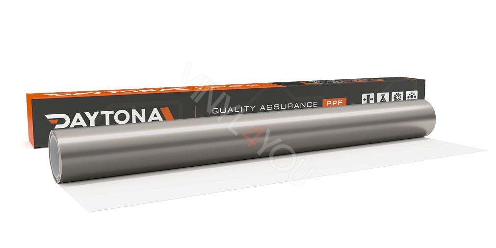 Глянцевая полиуретановая пленка Алюминиевый Серый DAYTONA PPF S200 Liquid Aluminum Mercury 