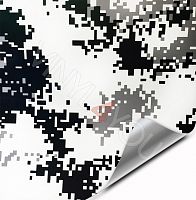 Пленка Черно-белый камуфляж Пиксельный