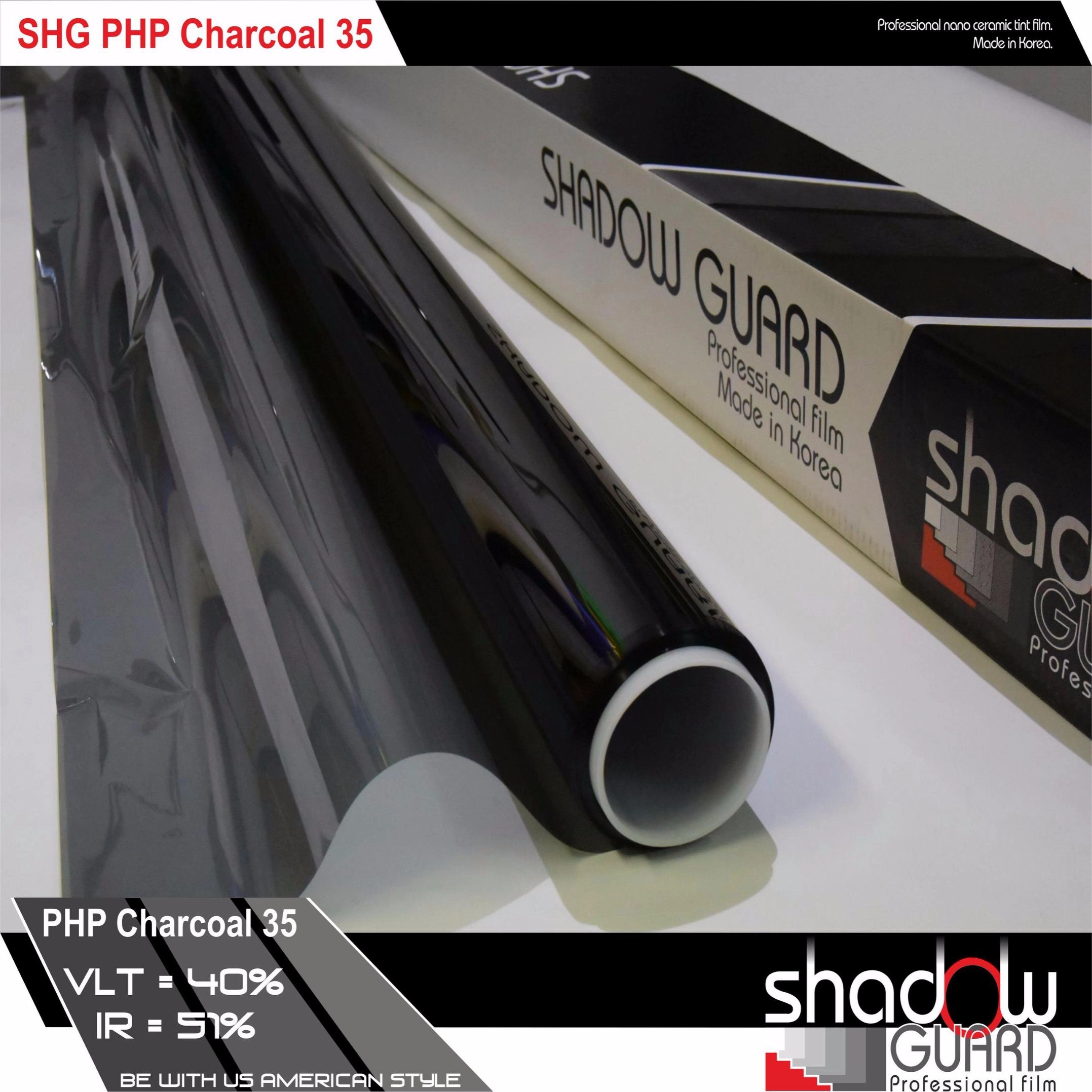 SHG Charcoal PHP 35 металлизированная тонировочная пленка (Рулон)