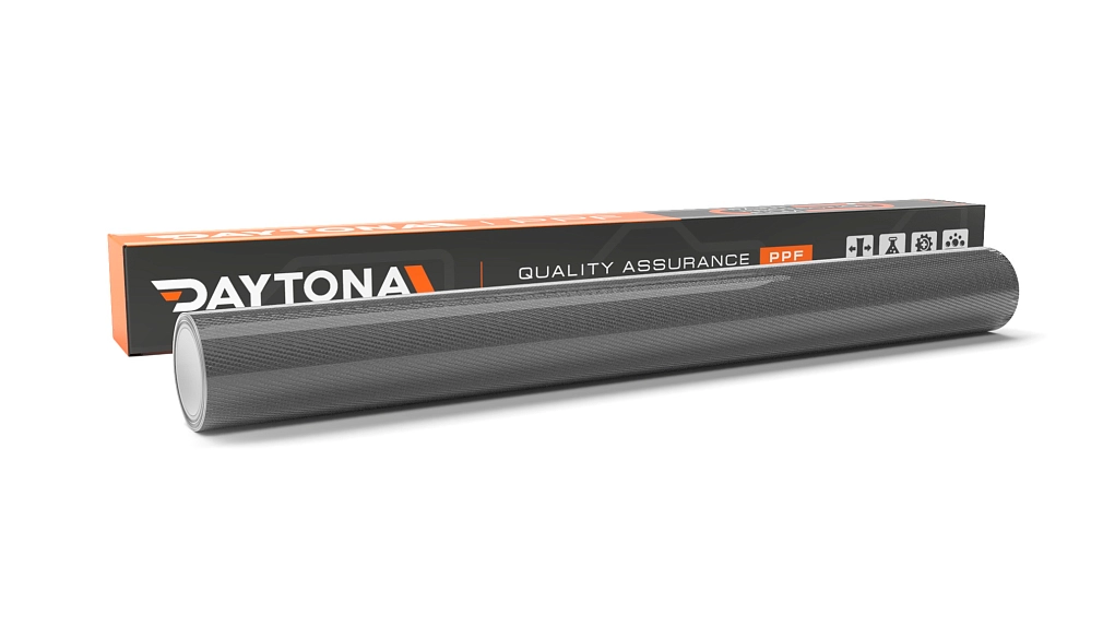Глянцевая полиуретановая пленка Черный Карбон DAYTONA PPF S200 Carbon Fiber