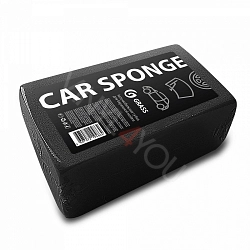 Губка автомобильная прямоугольная черная GRASS 190х110х55 мм( индивид. упак.)