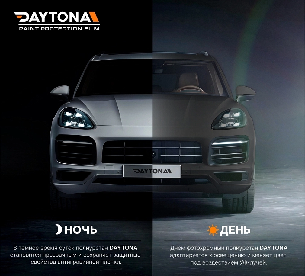 Полиуретановая антигравийная пленка DAYTONA PPF фотохром черный
