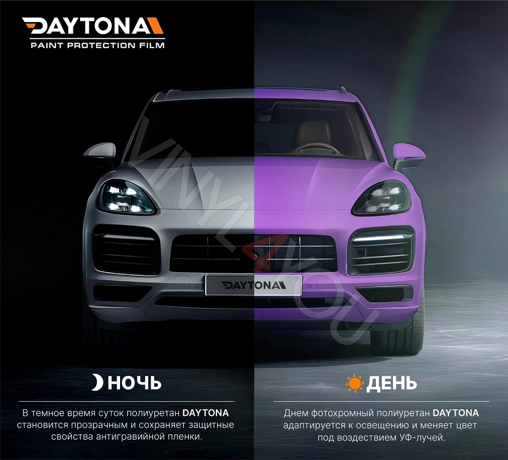 Полиуретановая антигравийная пленка DAYTONA PPF фотохром фиолетовая