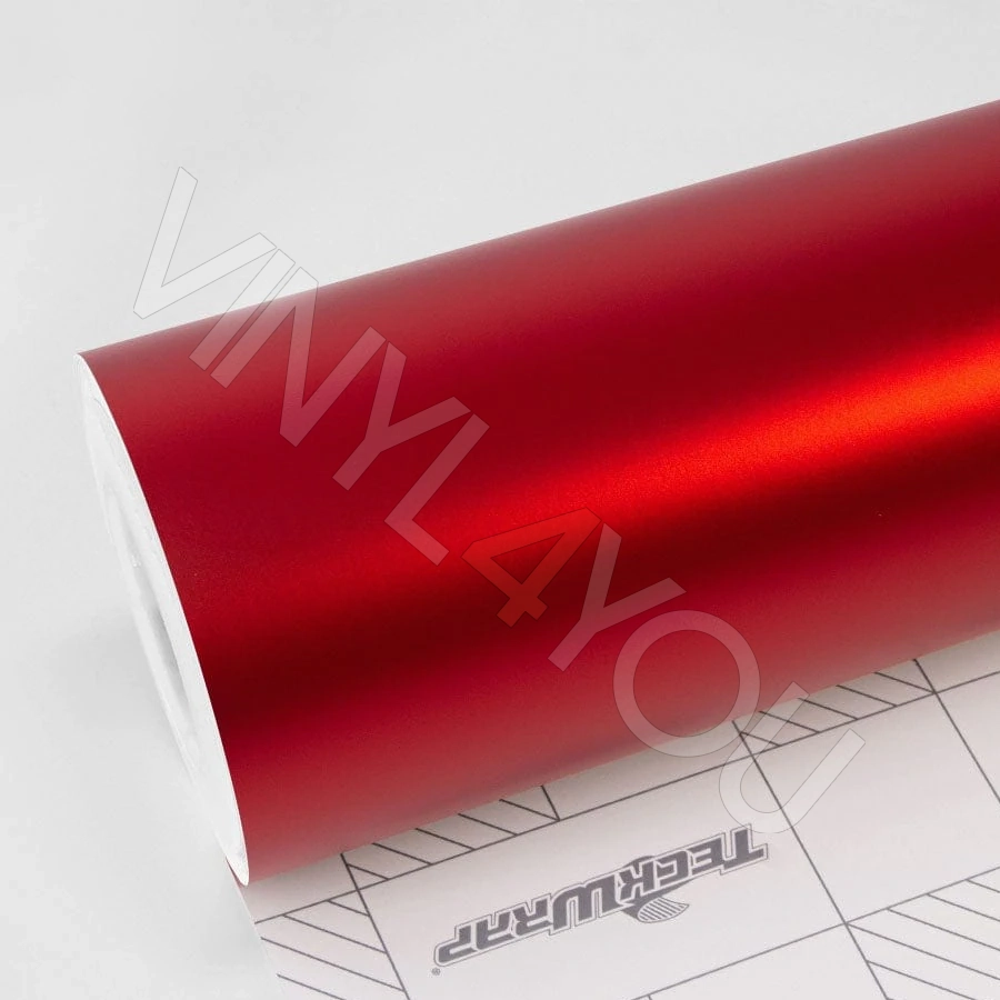 Пленка Матовый сатин красный TeckWrap - Flame red - SMT15 (рулон)