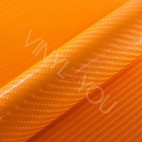 Пленка Оранжевый глянцевый карбон 4D